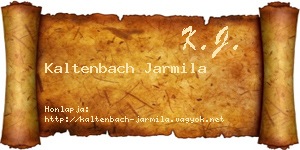 Kaltenbach Jarmila névjegykártya